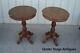 60888 Pair Solid Mahogany Lamp Table Stand End Table Nightstands