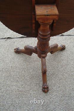 60926 Solid Mahogany Tilt Top Lamp Table Stand