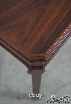 61299EC COUNCILL Chippendale Style Mahogany Lamp Table w. Stretcher Base