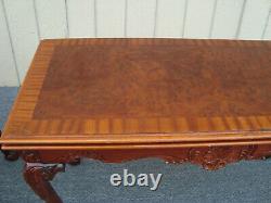 61352 Banded Mahogany Flip Top Dining Table with Claw feet