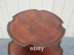 62379 Antique Mahogany 2 tier Lamp Table Stand