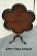 62446 Solid Mahogany Tilt Top Lamp Tea Table Stand With Scallop Edge