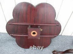 62446 Solid Mahogany Tilt Top Lamp Tea Table Stand with scallop edge