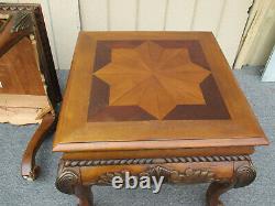 62484 Pair of Square Star Inlay Quality Lamp Table Stands