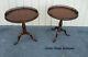 62666 Pair Solid Mahogany Lamp Table Stands Nightstands