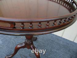 62666 Pair Solid Mahogany Lamp Table Stands Nightstands