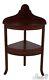 63019ec Cherry Chippendale Country Style Corner Stand End Table