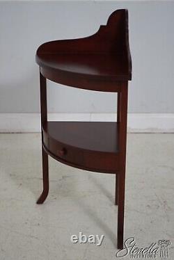 63019EC Cherry Chippendale Country Style Corner Stand End Table