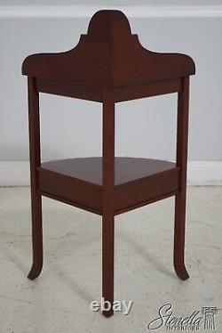 63019EC Cherry Chippendale Country Style Corner Stand End Table
