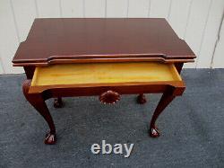 63334 GEORGIAN FURNISHINGS Solid Mahogany Flip Top Game Table with Drawer