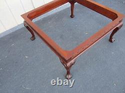 63903 Solid Mahogany Chippendale Glass Top Coffee Table Stand