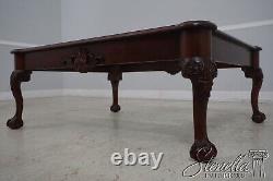 64173EC HENKEL HARRIS Ball & Claw Mahogany Glass Top Coffee Table