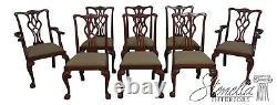 64316EC Set of 8 CRAFTIQUE Ball & Claw Mahogany Dining Room Chairs