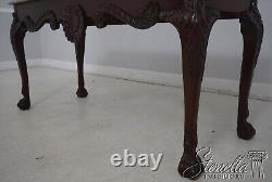 64606EC BAKER Marble Top Paw Foot Mahogany Console Table