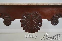 64606EC BAKER Marble Top Paw Foot Mahogany Console Table