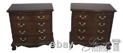 64849EC Pair DREXEL Ball & Claw Mahogany Nightstands