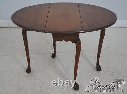 64898ECKITTINGER CW-134 Colonial Williamsburg Mahogany Clawfoot Drop Leaf Table