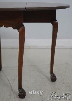 64898ECKITTINGER CW-134 Colonial Williamsburg Mahogany Clawfoot Drop Leaf Table