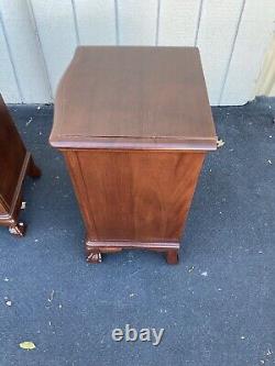 64987 Pair Mahogany Claw Foot Nightstand End Table s