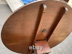 65164 Solid Mahogany Antique Tilt Top Lamp Table Stand