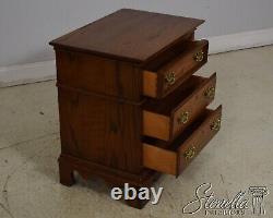 65306EC Pair LEXINGTON 3 Drawer Chippendale Oak Nightstands