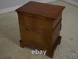 65306EC Pair LEXINGTON 3 Drawer Chippendale Oak Nightstands