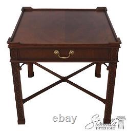 65637EC BAKER Chippendale Mahogany 1 Drawer Lamp Table