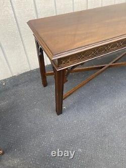 65702 DREXEL 18th Century Mahogany Library Console Table Stand