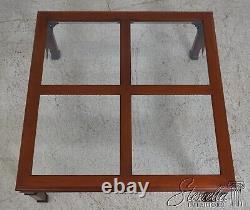 66525EC KINDEL Chippendale Mahogany Glass Top Coffee Table