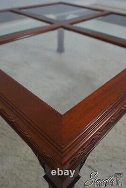 66525EC KINDEL Chippendale Mahogany Glass Top Coffee Table