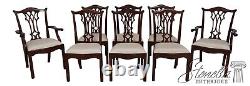 66906 Set of 8 MAITLAND SMITH Chippendale Mahogany Dining Chairs