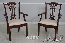 66906 Set of 8 MAITLAND SMITH Chippendale Mahogany Dining Chairs