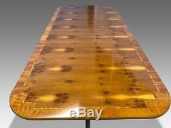 7.3ft Amazing Art Deco style Burr Yew tree dining table Pro French polished