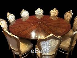 7.5ft amazing Grand Mahogany Jupe circular dining table, pro French Polished