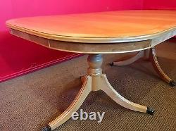 7.6ft ART DECO GRAND STYLE CHERRY WOOD DINING TABLE PRO FRENCH POLISHED