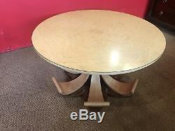 7.6ft amazing Burr Walnut Jupe circular dining table, pro French Polished