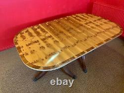 8.7ft Amazing Designer Art Deco style Burr Yew tree dining table French Polished