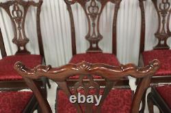 8 Classic Chippendale Style Mahogany Ball & Claw Dining Chairs