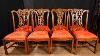 8 Walnut Chippendale Dining Chairs