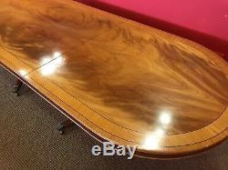 9.3ft MAGNIFICENT GRAND REGENCY STYLE FLAME MAHOGANY TABLE PRO FRENCH POLISHED