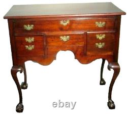 ANTIQUE CHIPPENDALE HIGHBOY 18th C. BASE ON BALL & CLAW FEET FINE NY ESTATE