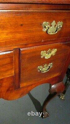 ANTIQUE CHIPPENDALE HIGHBOY 18th C. BASE ON BALL & CLAW FEET FINE NY ESTATE