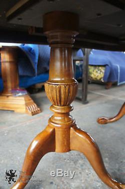 Alexander Julian Cherry Mahogany Chippendale Style Dining Table Ball & Claw Foot