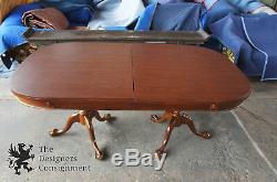Alexander Julian Cherry Mahogany Chippendale Style Dining Table Ball & Claw Foot