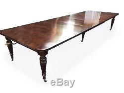 Amazing 14.9ft Antique Grand Victorian Walnut dining table. 1831-1901
