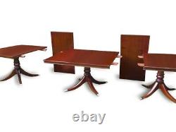 Amazing 14ft triple pedestal Regency style Brazilian mahogany dining table