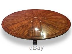 Amazing 5ft to 7.11 Sunburst Flame mahogany Jupe circular Grand dining table