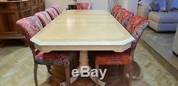 Amazing Designer Art Deco style Maple & Burr Ash dining table French Polished