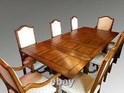 Amazing Designer Art Deco style Solid real Oak dining set pro French Polished