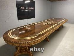 Amazing World class Louis XVI style dining table set range, 8ft to 20ft plus